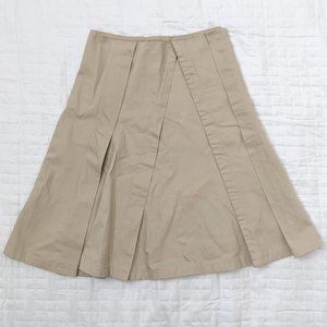 RARE Anthropologie Sitwell Pleated Skirt in Tan, Size 4
